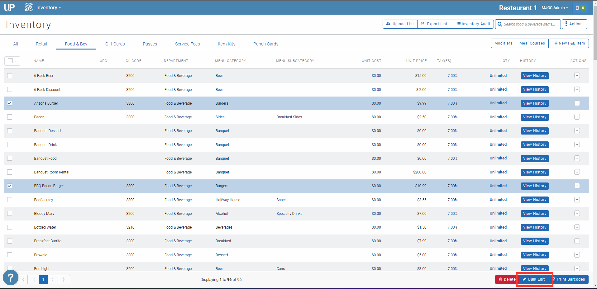 How to Create, Assign and Use Food & Beverage Modifiers – foreUP (800. ...