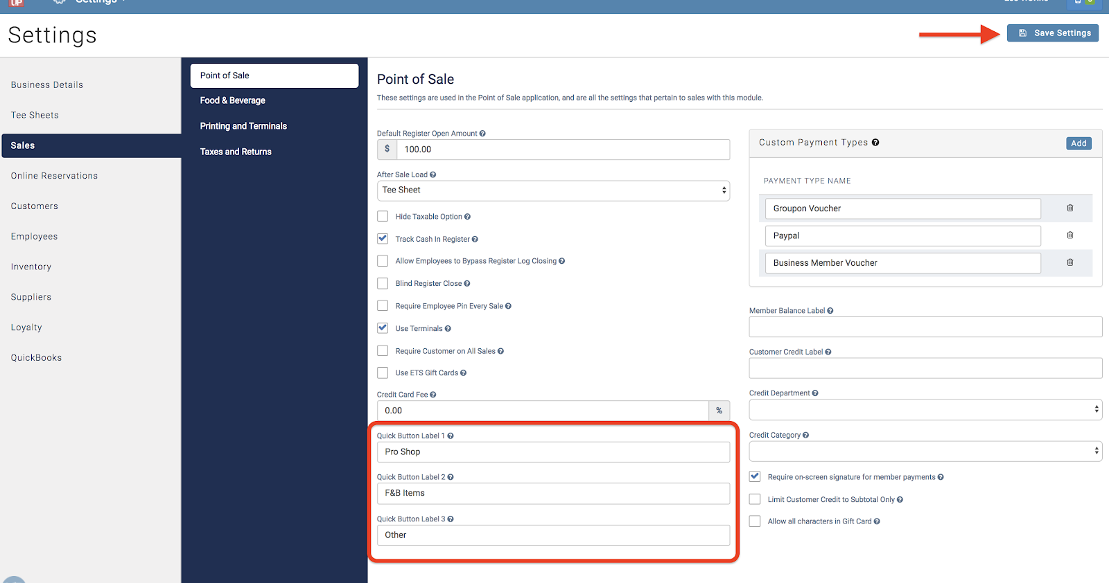 Adding Text Labels to Quickbuttons – foreUP (800.929.5737)