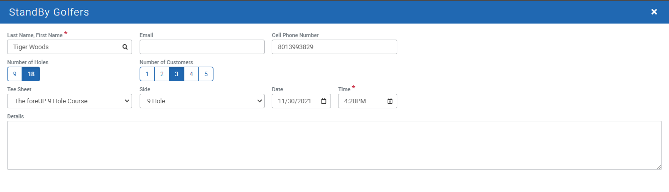 Using the Standby List – foreUP (800.929.5737)